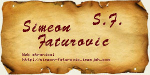 Simeon Faturović vizit kartica